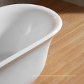 Modern Free Standing Adult Acrylic Bath Tub Easy Clean Acrylic Standing Floor White Bathtub